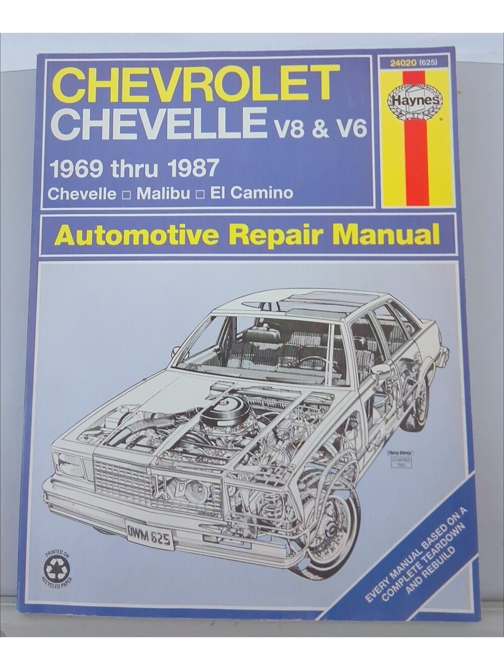 CHEVROLET Chevelle 1969-1987 Malibu El Camino Haynes Auto Repair Manuals 24020